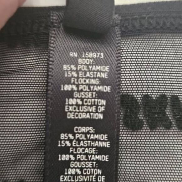 SKIMS FLOCKED LOGO BIKINI PANTY NWT - Picture 6 of 10